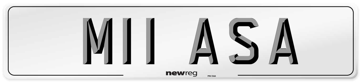 M11 ASA Number Plate from New Reg